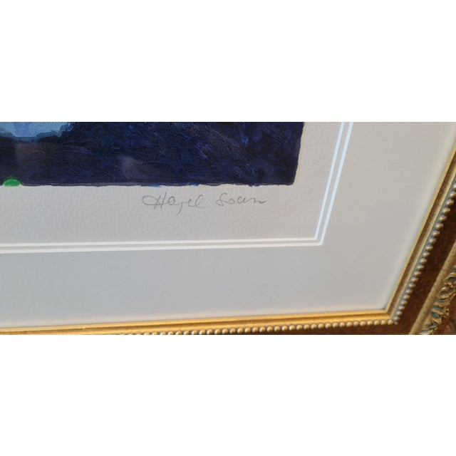 This is a nice framed piece by English artist Hazel Soan. Its title " Waterfront III". Signed and edition 48/350. Vivid...