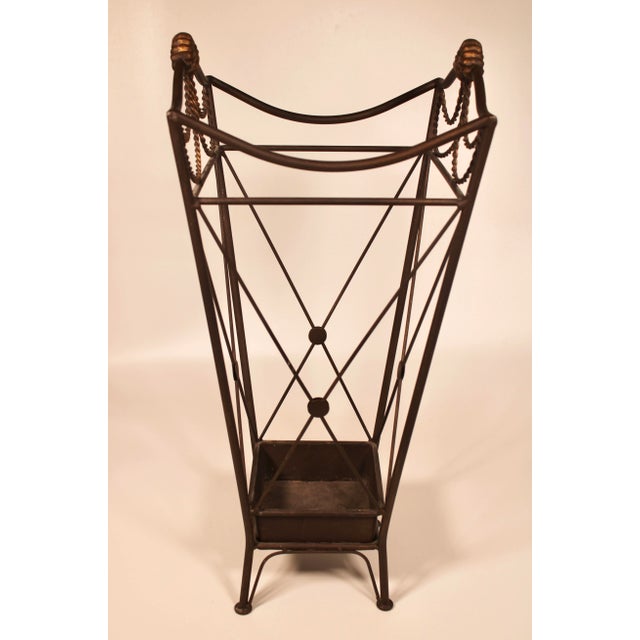 Traditional Renaissance Revival Iron Umbrella Stand For Sale - Image 3 of 13