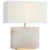 Modern Ian K. Fowler by Visual Comfort Signature Matero Medium Table Lamp in Alabaster with Linen Shade For Sale - Image 3 of 3