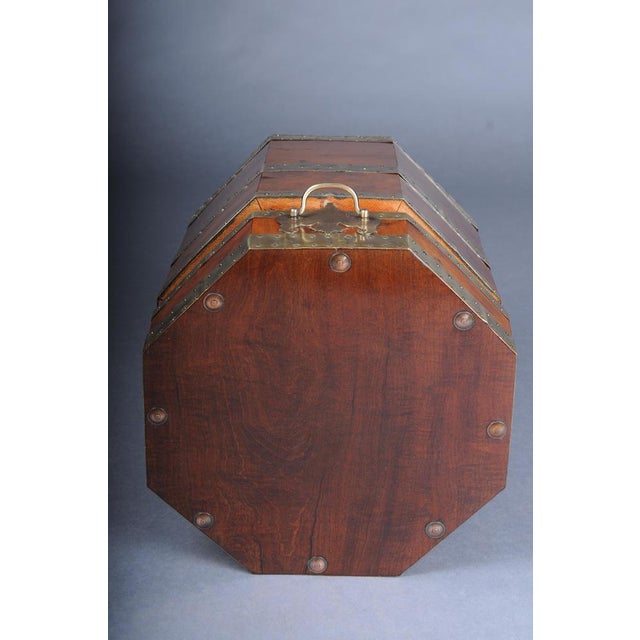 Antique English Mahogany Chest or Ottoman with Brass Fittings For Sale - Image 14 of 16