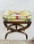 Traditional Vintage Floral Xbase Ottoman For Sale - Image 3 of 11