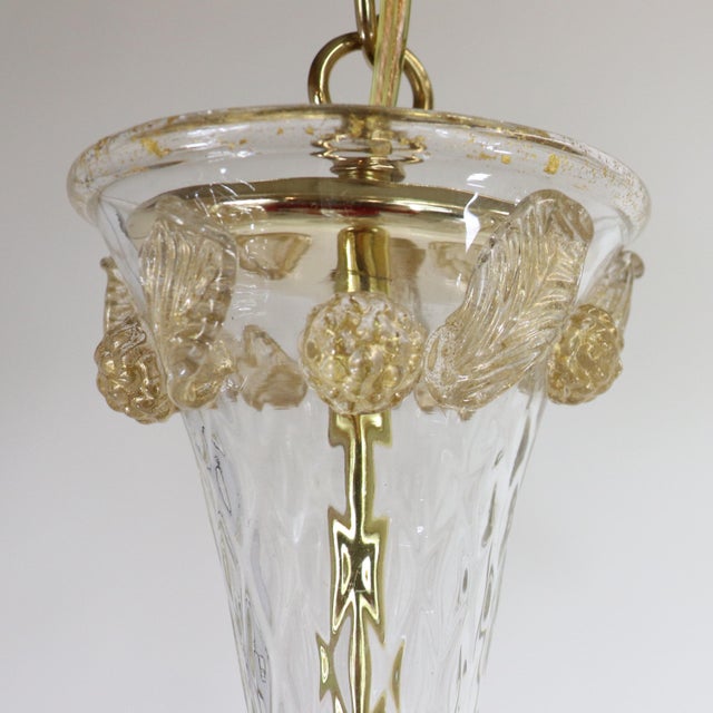Vintage Baroque Style Floral Gold Inflused Cristallo Murano Chandelier For Sale - Image 11 of 12