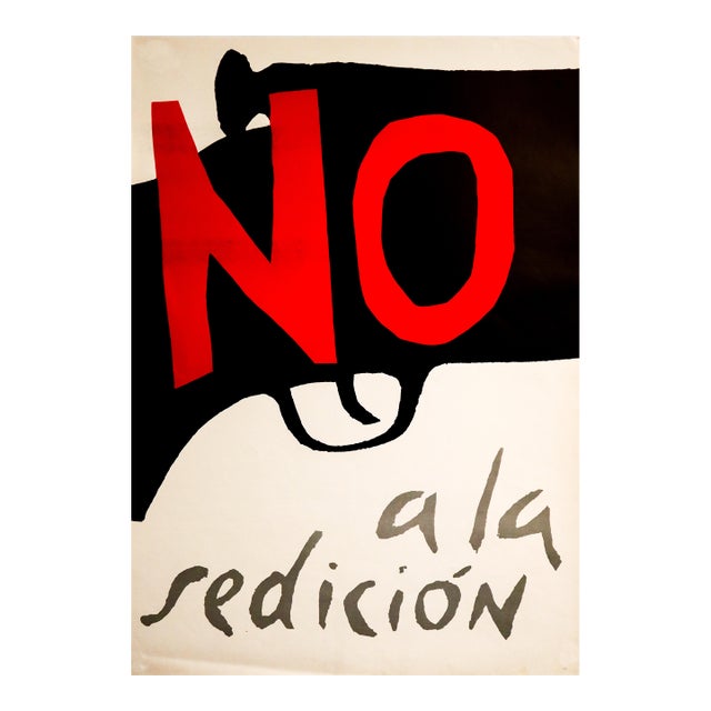 1971 Chilean Political Poster, "No a La Sedición" (No to Sedition), José Balmes For Sale