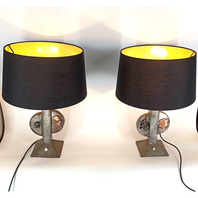 Brutalist Table Lamps, 1970s, Set of 2 For Sale - Image 12 of 12