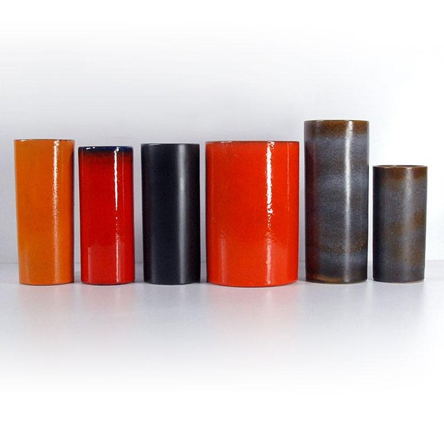 1970s Vintage Tube Vases, 1970s, Set of 6 For Sale - Image 5 of 11