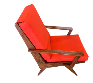 Vintage Wooden Lounge Chairs, 1960s, Set of 2