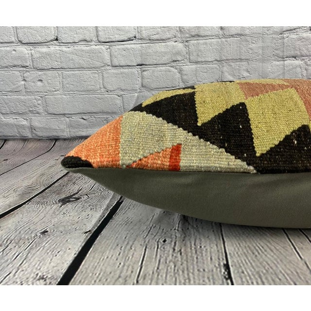 16 x 24 Kilim Pillow Turkish Cushion Sultanate Serenity Pillow Cushion Cover For Sale - Image 4 of 4
