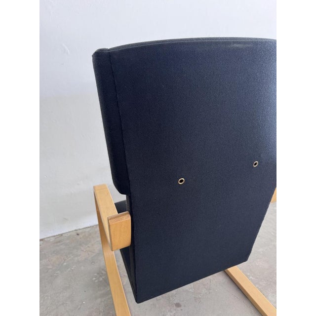 Mid-Century Model 36/401 Cantilever Chair in Birch and Black Fabric by Alvar Aalto for Artek, 1950s For Sale - Image 14 of 16