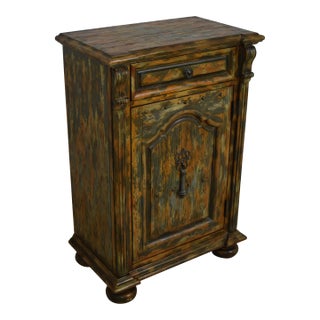 Hooker Distressed Weathered Painted Finish Cabinet For Sale