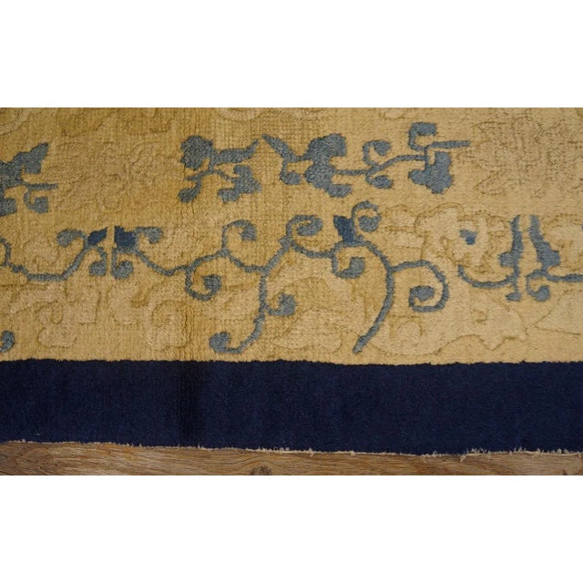 Beige Early 20th Century Oval Chinese Peking Rug For Sale - Image 8 of 12