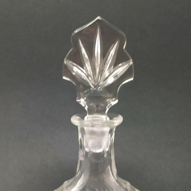 Italian Crystal Decanter and Glasses Set, Set of 7 For Sale - Image 6 of 9