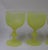 Stunning set of 5 wine glasses attributed to Portieux Vallerysthal. I love the bright and cheery yellow and the simple and...