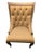 A set of six custom upholstered dining chairs by Marge Carson, the high-end California maker. Each chair's manufacturer...