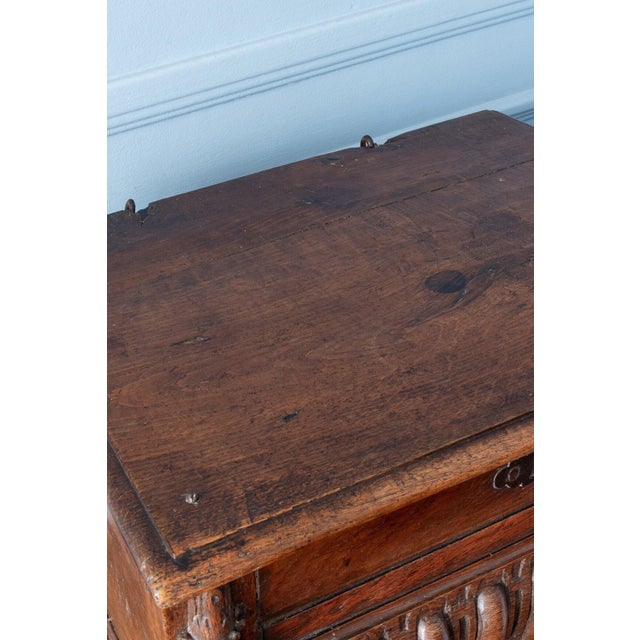 French Renaissance Chest in Carved Oak, 1600s For Sale - Image 10 of 14