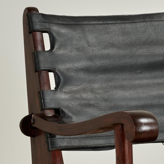 Set of Three Modern Rosewood Safari Chairs by Angel Pazmino For Sale - Image 9 of 18
