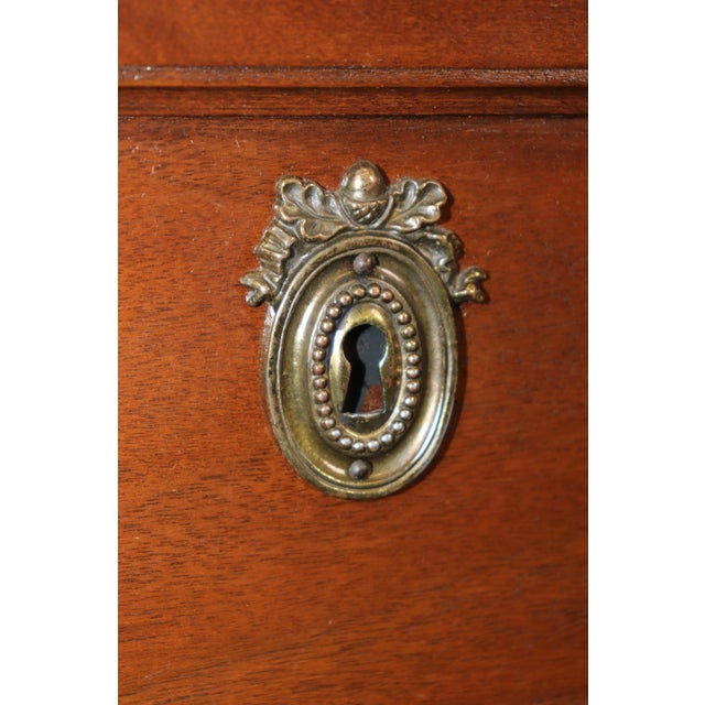 Fantastic Baker Furniture Company Directore Jansen Style Mahogany Brass Commode For Sale - Image 11 of 12