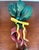 Metal Signed Young ’92 Layered Metal Garden Vegetable Wall Sculptures – Set of 5 Hand-Painted Folk Art Pieces For Sale - Image 7 of 12