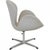 Arne Jacobsen Swan chair with height adjustment upholstered in grey Hallingdal fabric. The chair is from 1963, but has...