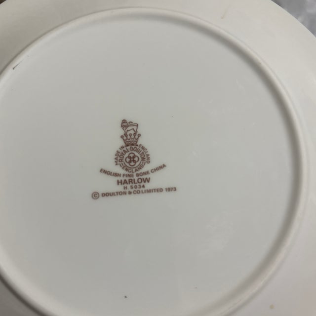 Bone 1970s Harlow Royal Doulton Set of 4 Bread Plates For Sale - Image 7 of 11