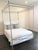 Textile Orleans Upholstered Canopy Queen Size Bed For Sale - Image 7 of 7