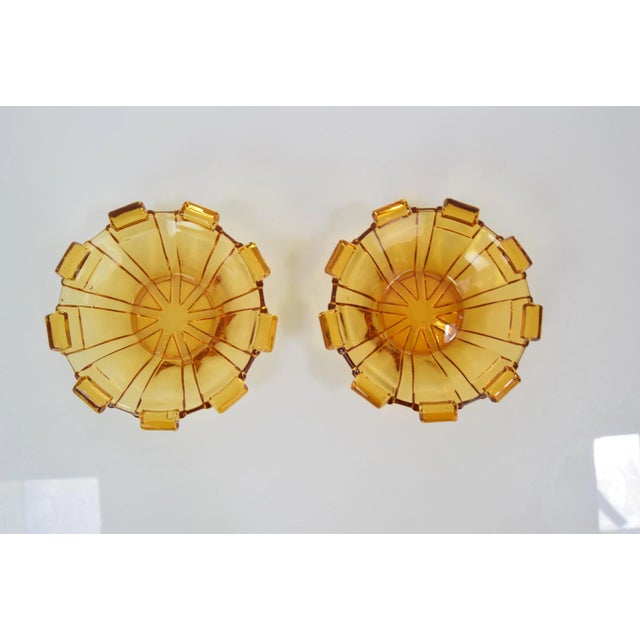 Glass Bohemia Glass Bowls, 1950s, Set of 2 For Sale - Image 7 of 8