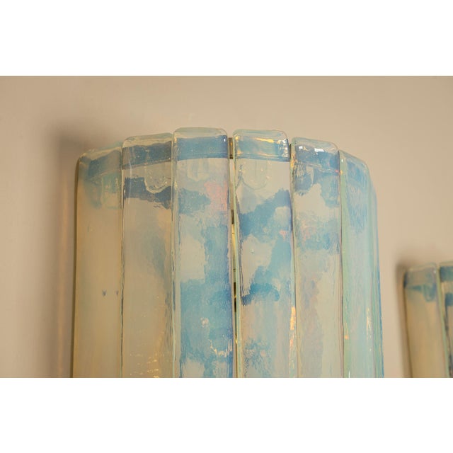 Large LP 242 Wall Lights in Opaline by Carlo Nason for Mazzega, 1970s, Set of 3 For Sale - Image 12 of 15