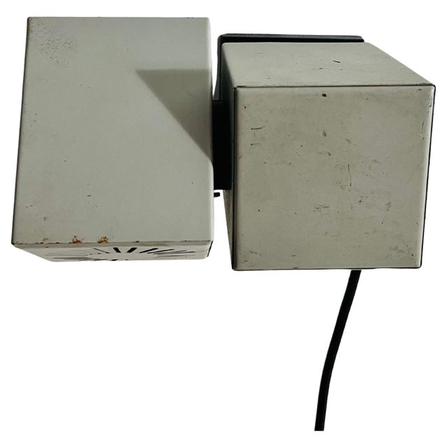 Metal Cubic Wall Lamps attributed to Kaiser Idell / Kaiser Leuchten, Germany, 1970s, Set of 2 For Sale