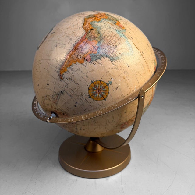Vintage Japanese World Classic Relief Globe from Replogle, 1980s For Sale - Image 18 of 18