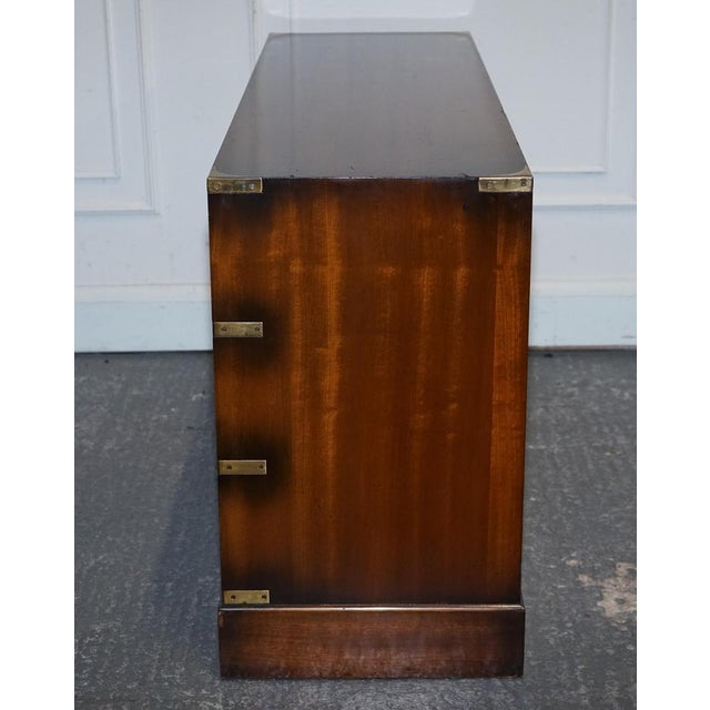 Vintage Military Campaign Brass Sideboard from Jansen of London For Sale - Image 12 of 15