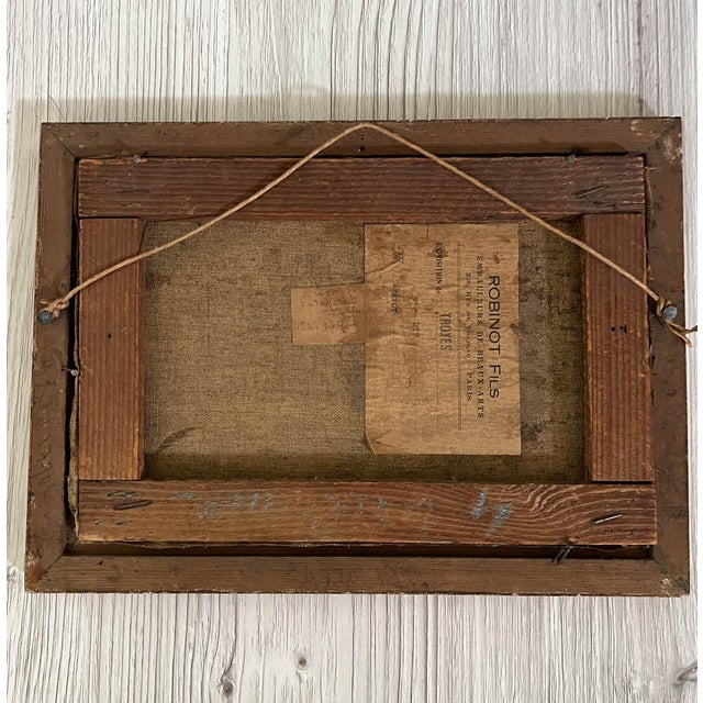 1900 - 1909 Camille Ravot Antique Parisian Landscape Oil Painting For Sale - Image 5 of 6