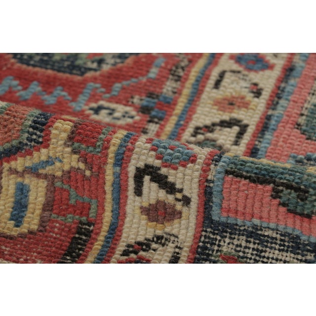 Antique Northwest Persian Runner, Geometric Medallions on Deep Red - Rug & Kilim For Sale In New York - Image 6 of 7