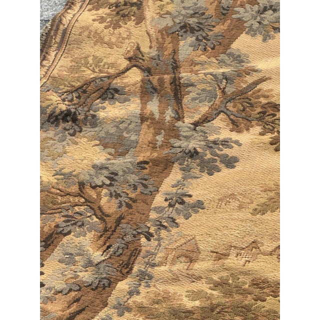 Vintage French Aubusson Jacquard Tapestry Hunting with Hounds, 1970s For Sale - Image 10 of 18