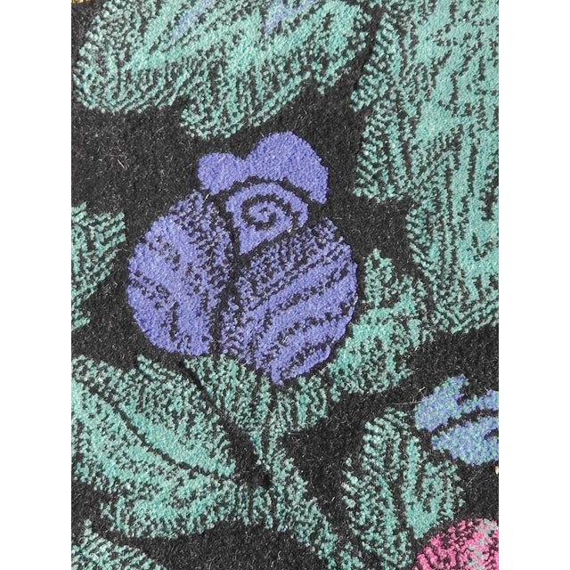 Black Mandarin Rug by Ottavio Missoni for T&J Vestor, Italy, 1980s For Sale - Image 8 of 18