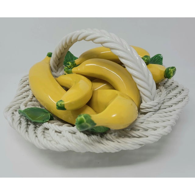 Vintage Italian Ceramic Basket of Bananas Made in Italy - For Sale - Image 13 of 13