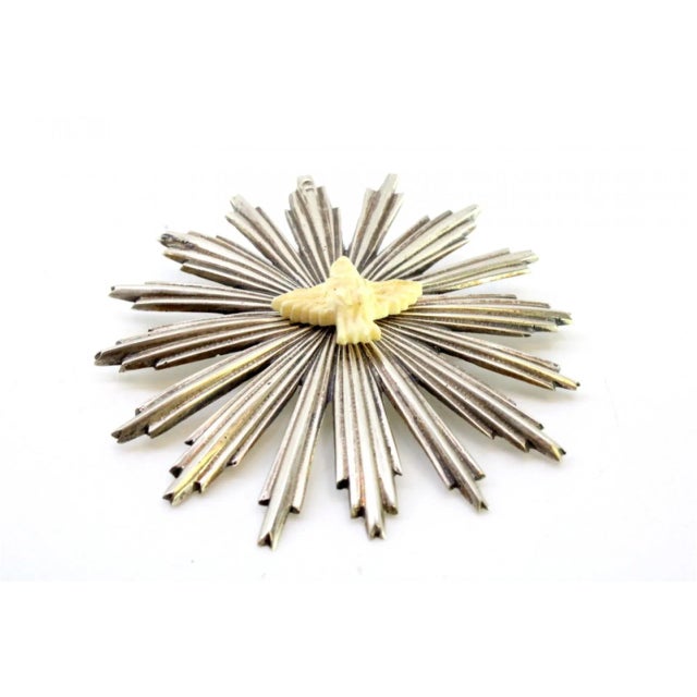 Silver Relief Splendor with Holy Spirit and Suspension Ring For Sale - Image 4 of 6