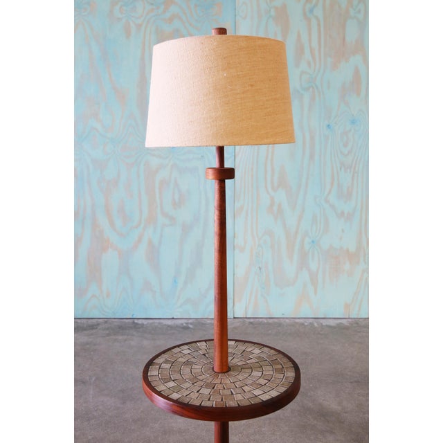 Marshall Studios 1960s Jane and Gordon Martz Floor Lamp With Tile Table Mid Century Modern For Sale - Image 4 of 18