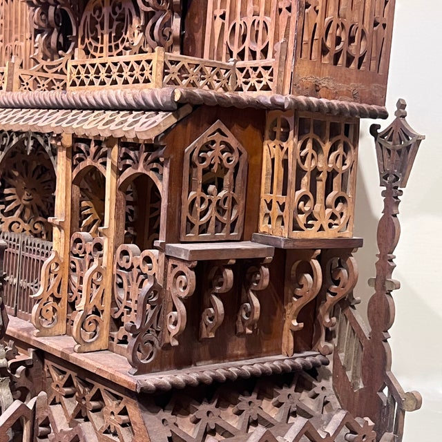 Large Architectural Fretwork Clock Case, 1890s For Sale - Image 10 of 12