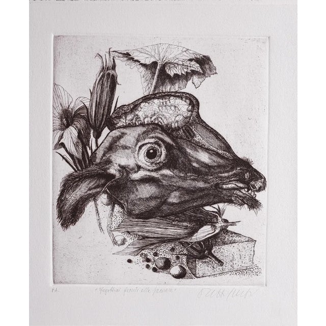 Angela Occhipinti, Sheep-Stuffed Dumplings: Author's Proof, 1950, Engraving For Sale