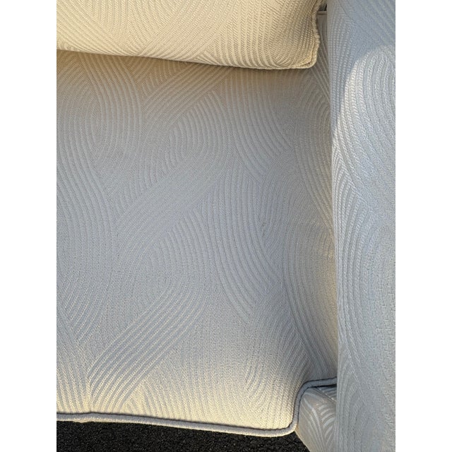 Mid 20th Century Vintage Upholstered Parsons Arm Chairs- A Pair For Sale - Image 5 of 10