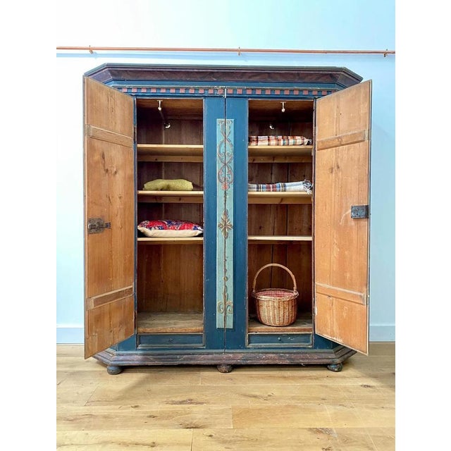 Austrian Hand-Painted Armoire, 19th Century For Sale - Image 4 of 12