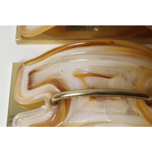 Mid-Century Modern Sconces in Brass and Cristallux, 1970s, Set of 2 For Sale - Image 9 of 18
