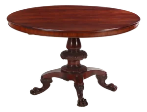 William IV / Victorian Mahogany Pedestal Dining Table, 19th C.