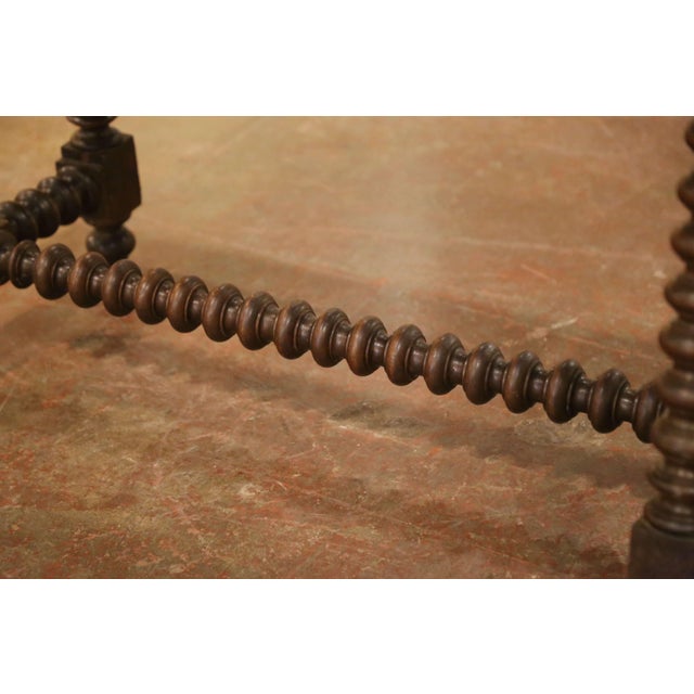 Mid 19th Century 19th Century Spanish Baroque Walnut Console Table Desk With Single-Plank Top For Sale - Image 5 of 9