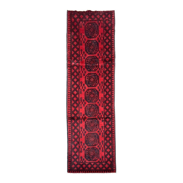 Vintage Afghan Khal Mohammadi Runner 2'7" X 12'5" For Sale