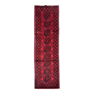 Vintage Afghan Khal Mohammadi Runner 2'7" X 12'5"