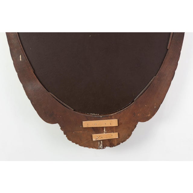 Vintage Art Deco French Carved Gilt Wooden Mirror, 1920 For Sale - Image 10 of 11