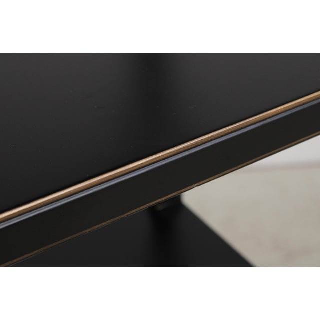 Regency Ebony & Gold 4 Tier Etagere Bookcase Shelf For Sale - Image 10 of 12