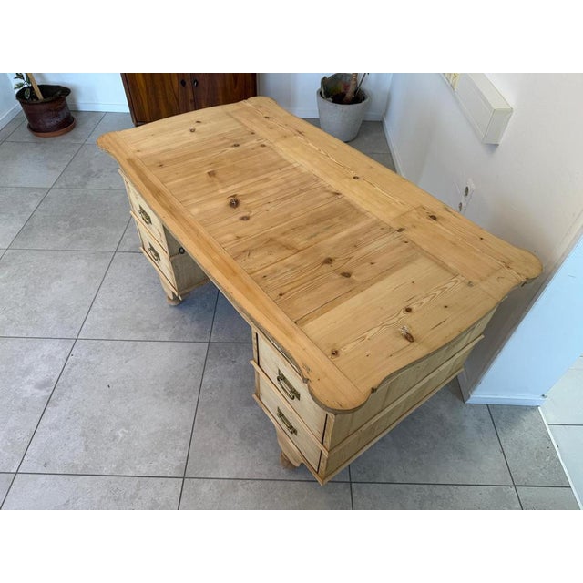 Wilhelminian Style Desk in Natural Wood For Sale - Image 16 of 18