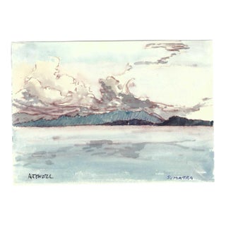 Ivy Attwell Sumatra From the Sea Watercolor For Sale