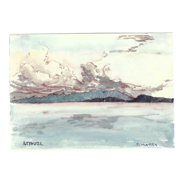 Ivy Attwell Sumatra From the Sea Watercolor For Sale